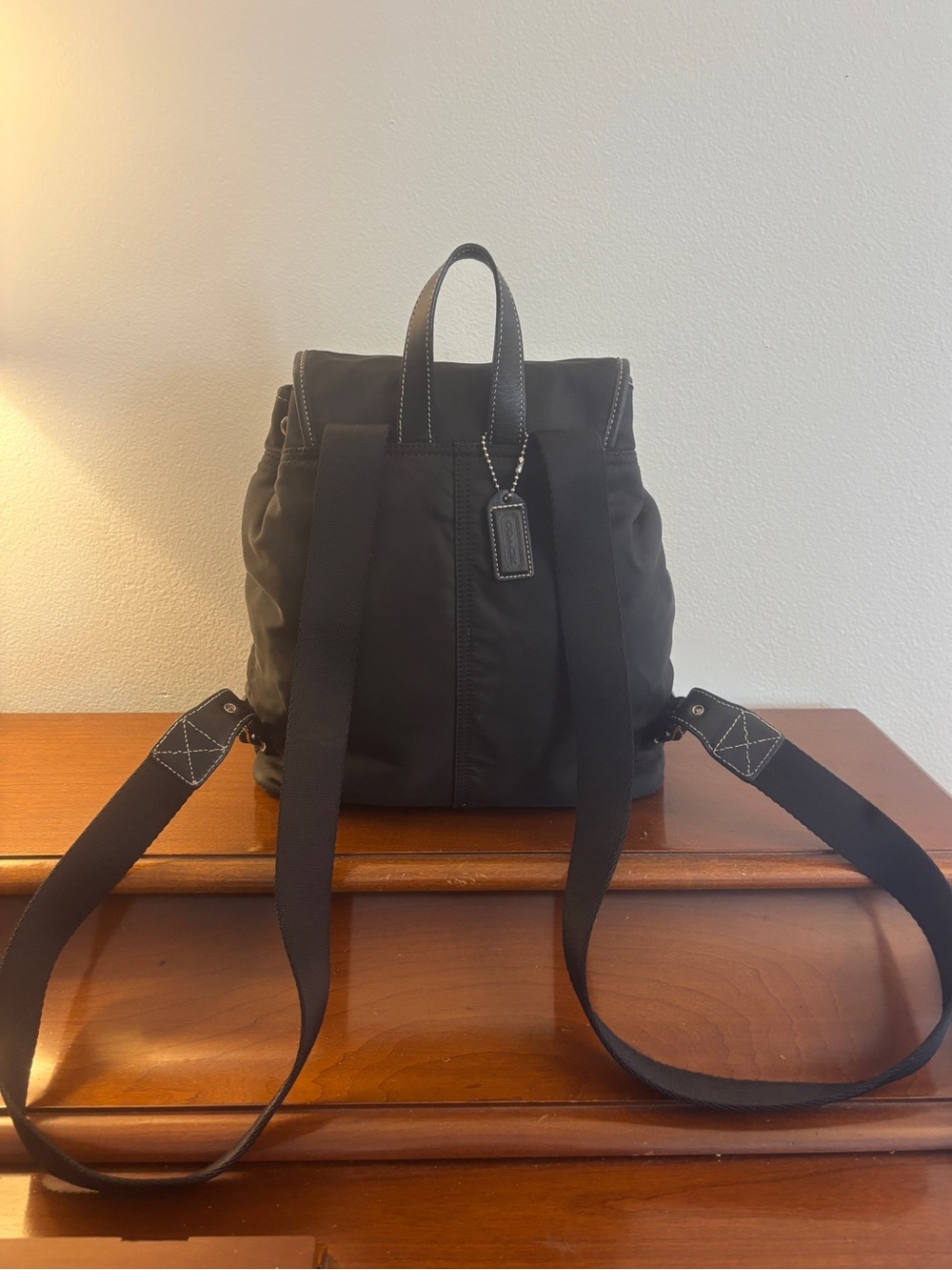 Vintage Coach Black Nylon Cargo Backpack Bag 4290 - Picture 6 of 16